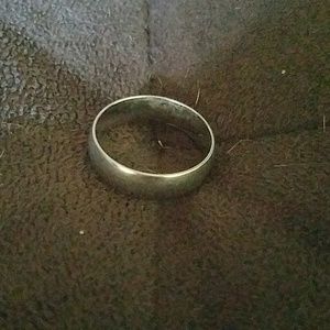 Sterling silver mens wedding ring